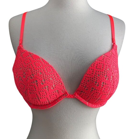 Victoria's Secret Padded Push Up Lace Demi Bra 34C - NEW - Picture 1 of 8